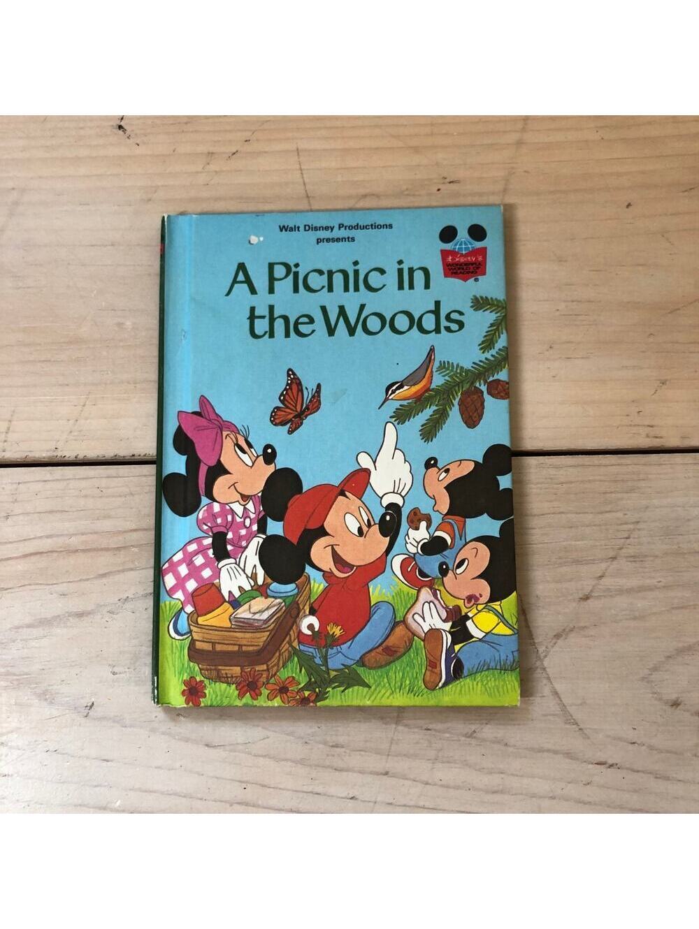 Disney Grolier Vintage 1980s A Picnic in the Woods Children's Book
